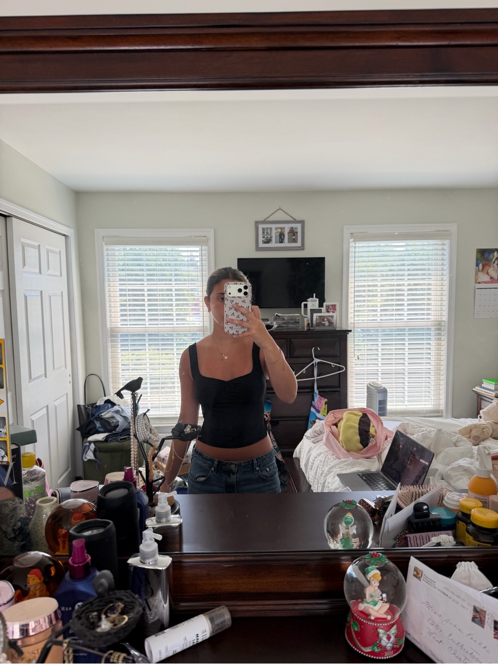 Edikted Black Cropped Tank Top